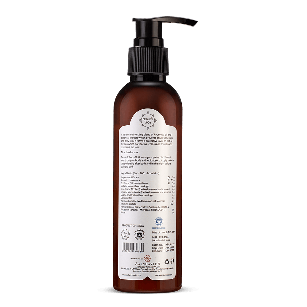 Body Lotion for Dry Skin || Nalpamaradi Hydrating - 200ml - aarshaveda