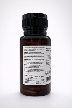 Ashwagandha Curcumin Capsules – 60 Veg Capsules