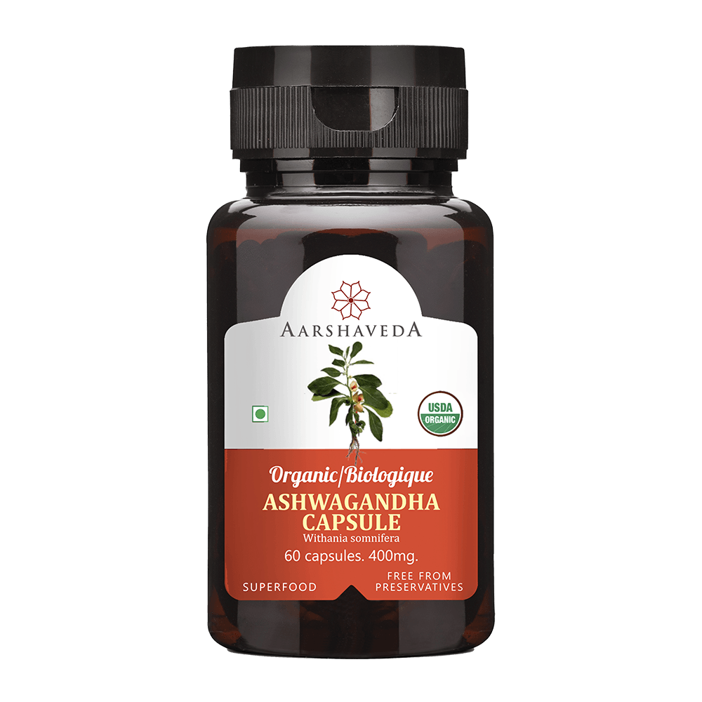 Ashwagandha Capsule | Organic | Adaptogen | Stress Management - 60 Caps